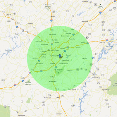 View Fullsize Estimate Radius Map